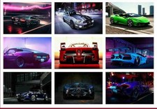 55 CAR POSTERS PRINTS SPORTS PRINTS RACING IMAGES WALL ART SIZE A3