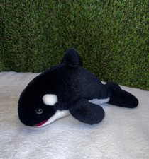 Vintage Dakin Orca killer whale Soft Toy Plush 1988 Retro Toy ￼