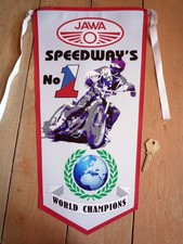 JAWA SPEEDWAY RACER No1 WORL CHAMPIONS PENNANT ESO etc