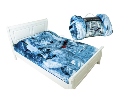 Animal print mink throw - print,