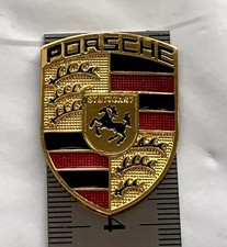 1 x Porsche Bonnet Crest Sticker Badge Metal Replacement  911 914 356 912 996 UK