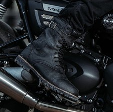 Spada Pilgrim Grande Waterproof CE Motorcycle Motorbike Boots Distressed Black 9
