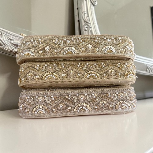 Indian net lace - lace, gold