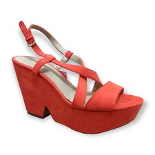 Zara Coral Wedge Platform