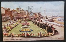 Vintage Postcard Central Gardens in Morecambe by Salmon. posyed 1936