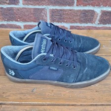 Etnies Barge LS Grey Suede Skate Skateboarding Mens Shoes Trainers UK 10