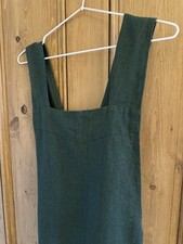 Toast  Archive Slubby Linen Apron - O/S - Green-Cross Back