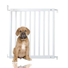 Bettacare Wooden Dog Stair Gate, Simply Secure Gate, White, 72cm - 79cm