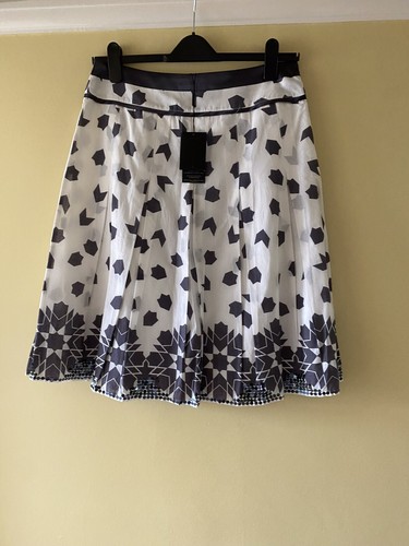 White and grey pleated skirt