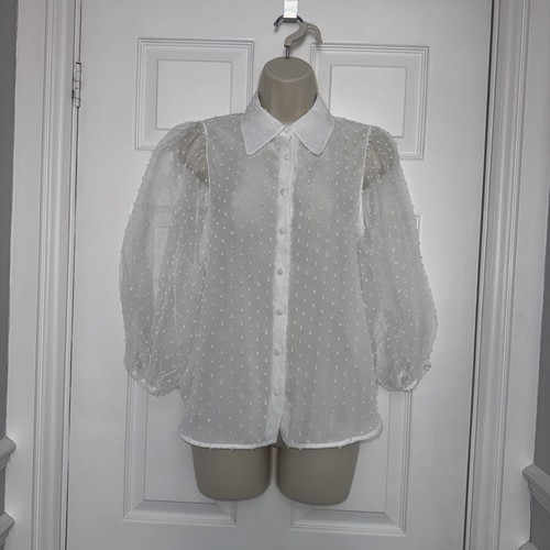 Zara white chiffon