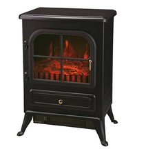 Black Electric Stove Fire