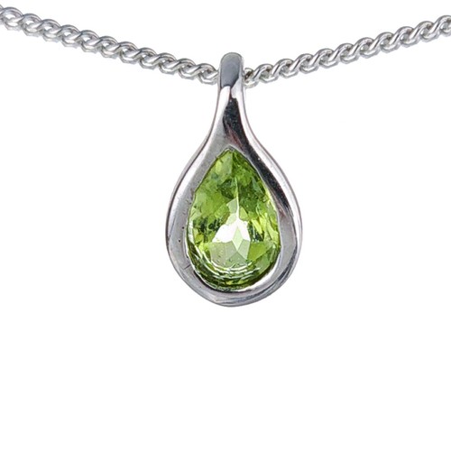 Peridot necklace sterling - peridot,