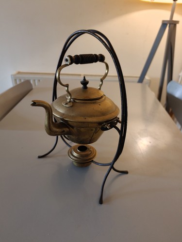 Antique brass spirit kettle - antique,