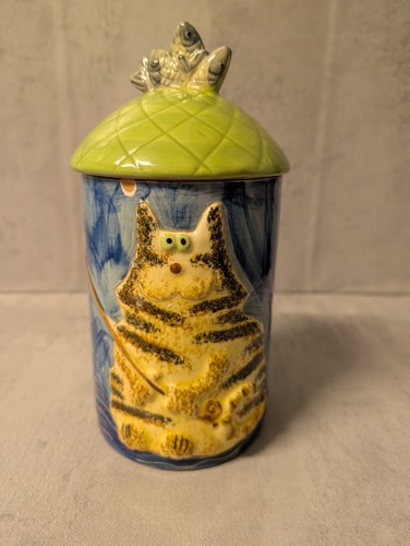 Biscuit barrel cookie jar - cookie, cat