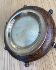 Wooden brass ships wheel - brass,
