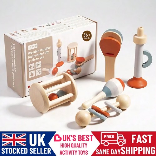 Wooden teether baby musical - wooden,