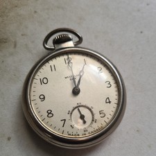 Vintage metal Westclox Dax pocket Watch working c1950