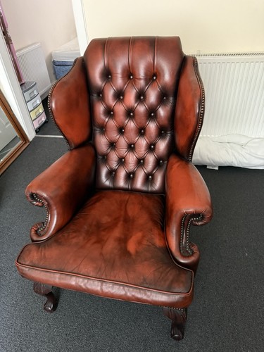 Chesterfield leather armchair - chesterfield,