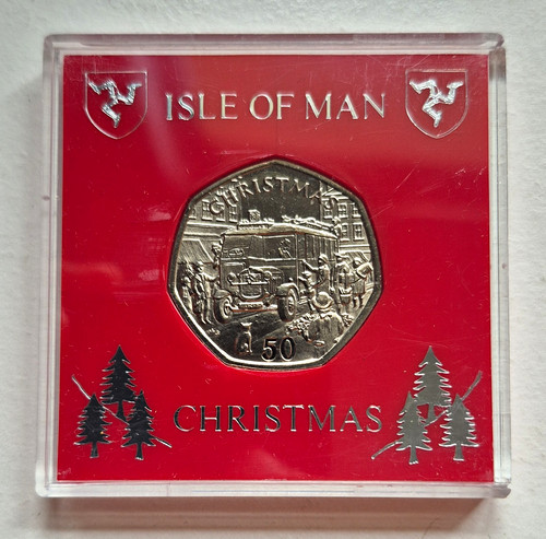 Isle man 1987 christmas 50p - christmas,