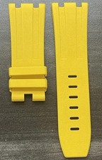 AUDEMARS PIGUET 28/24MM OEM YELLOW ROYAL OAK OFFSHORE RUBBER TANG STRAP