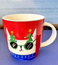 John Lewis Christmas Cool Cat Coffee Tea Mug Fine China S