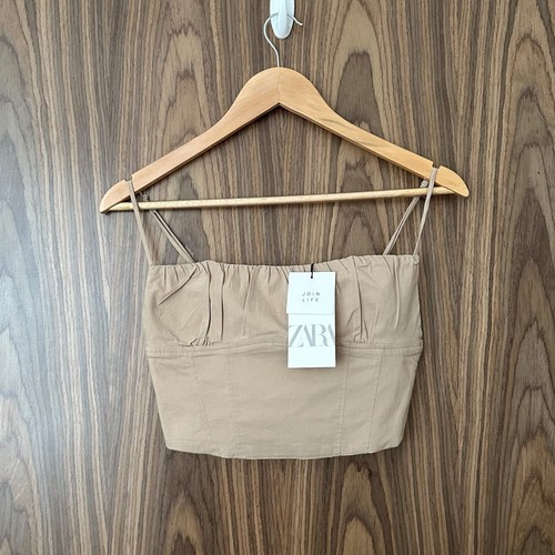 Zara beige corset ruched bust - corset,