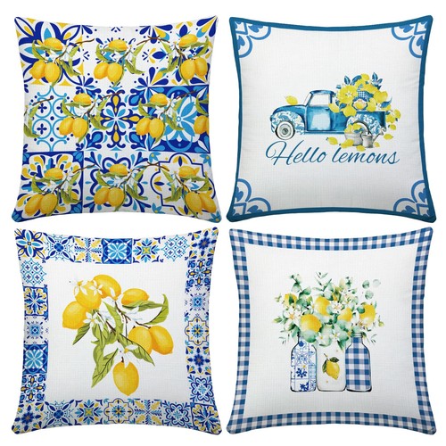Italian lemon pillow covers - italian,