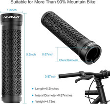 NUWAB Premium Bike Handlebar Grips | Single Lock-On Anti-Slip Rubber MTB.