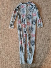 Bonds Wondersuit Babygrow Pyjama / Playsuit Size 3 Grey With Lions