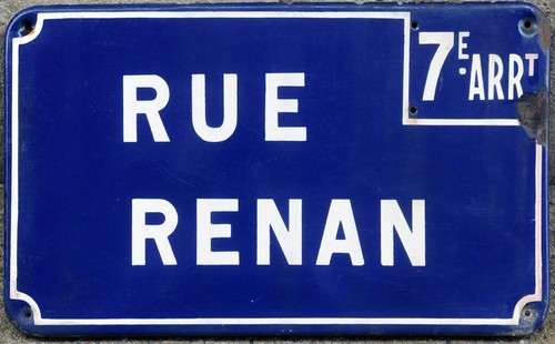 Big old french street sign - street,