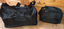 2 Piece Sports/Travel/Flight/Weekend Bag + Washbag set Black NEW