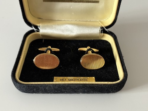 18ct gold plated cufflinks - 18ct, by