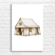 Cozy Tent Home Sepia Canvas