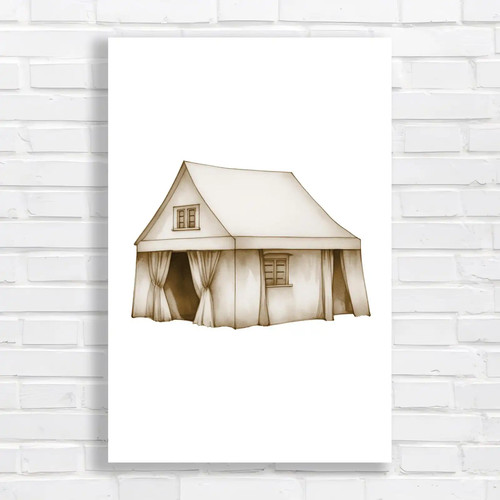 Cozy tent home sepia - home, canvas
