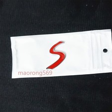 1x Silver Chrome Red Small S