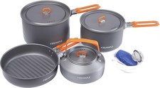 Fire-Maple Feast 4 Camping Cookware Set | Outdoor Cooking kit with Pot Kettle