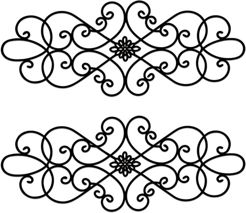 2 black floral - 15.7", x