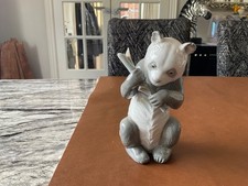 Delightful Lladro ‘NAO’ Grey & White Panda with a stick of Bamboo