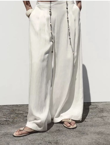 Zara white trousers size - zara,