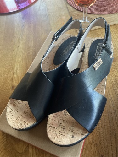 Pikolinos black leather wide - pikolinos,