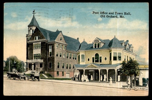 Postcard town hall and - postcard,