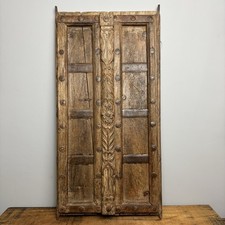 Pair Of Vintage Wooden Window Shutters - Medieval Style - Rustic Wooden Feature