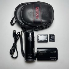 Panasonic HDC-SD80 Handheld HD Camcorder Tested+ Charger, Battery, 16GB SD, Case