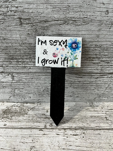Plant pot slate markers - slate,