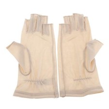 Thin Mulberry Silk Thermal Fingerless Gloves for Bikers Dog Walkers Cyclists