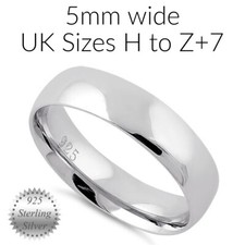 Plain 5mm 925 Sterling Silver