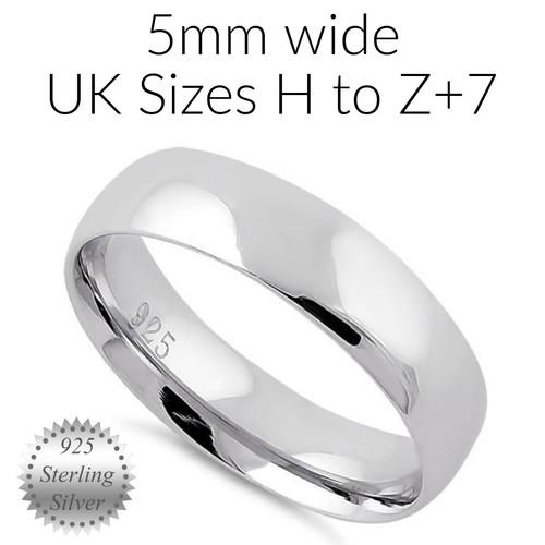 Plain 5mm 925 sterling - 925,
