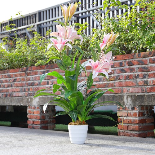 Artificial pink lily tree - artificial,