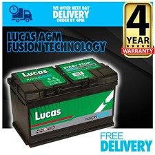 LUCAS FUSION AGM 115 Start Stop Car Battery 12v 80Ah LF115
