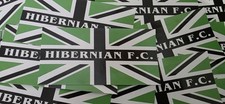 Pack of 25 10x5cm Hibs Hibernian Green CCS Style Football/Ultras Stickers.